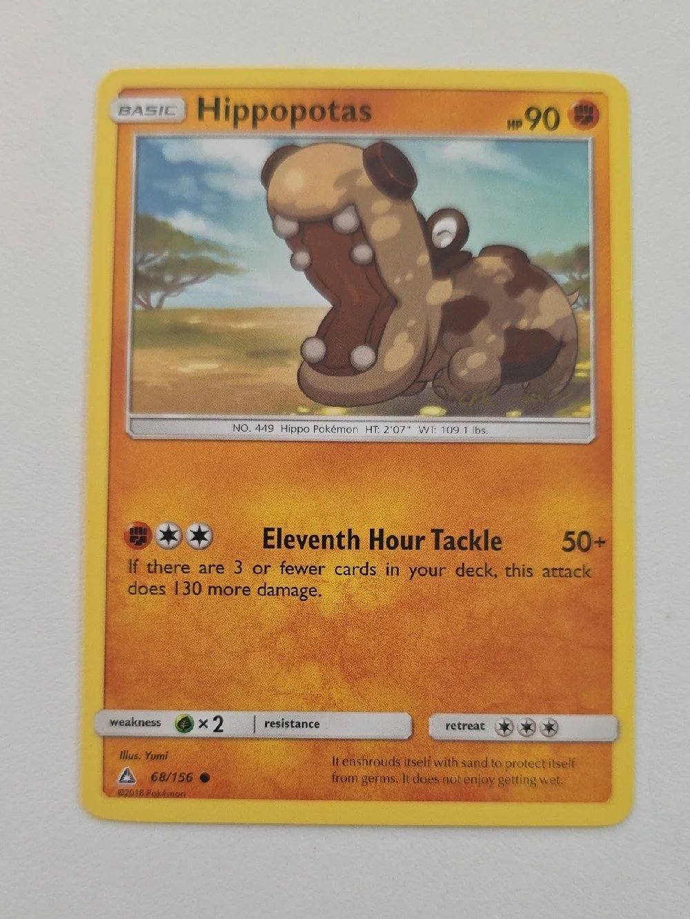 Pokemon Hippopotas And Hippowdon Trading Card